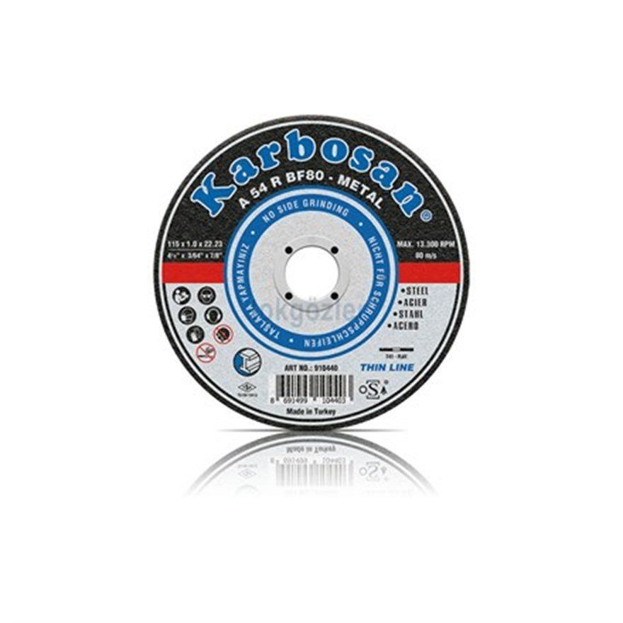 Karbosan (1 KOLİ 300 ADET) 115x1.0x22.23 Metal İnce (Thinline) Kesme Diski