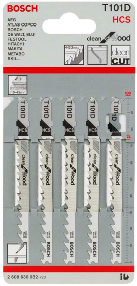 Bosch T 101 D Clean for Wood Dekupaj Testeresi Bıçağı