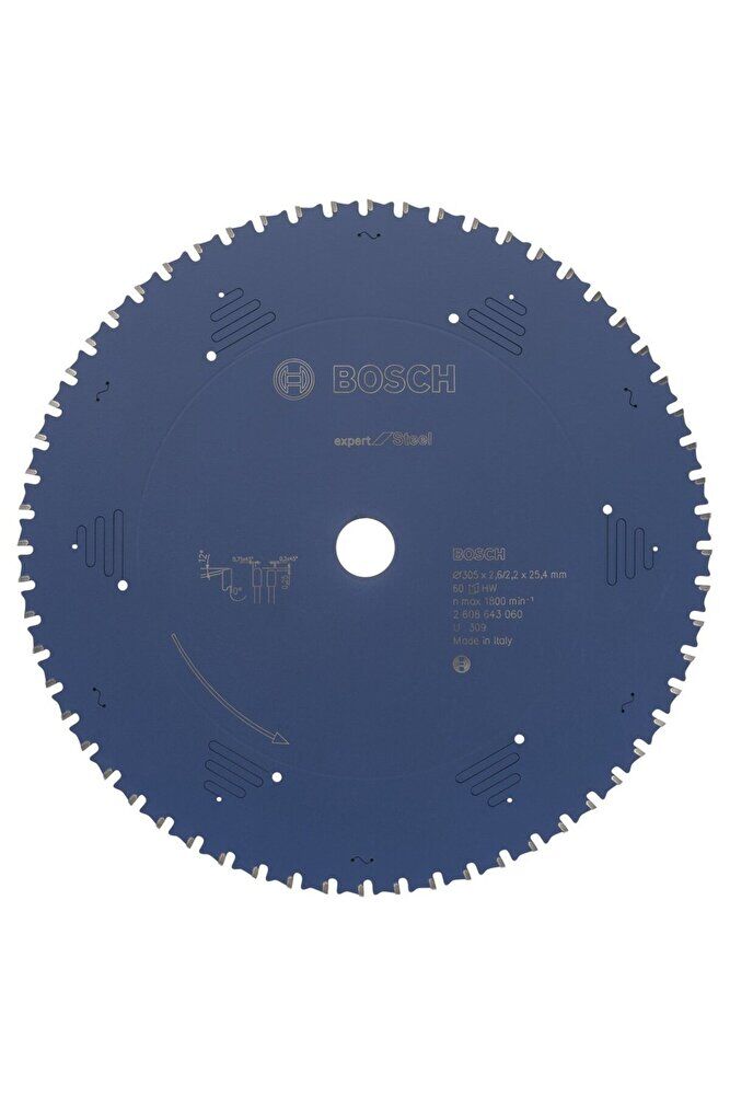Expert Metal Için Daire Testere Bıçağı – 305*25,4*2,6 Mm 60 Diş – 2608643060
