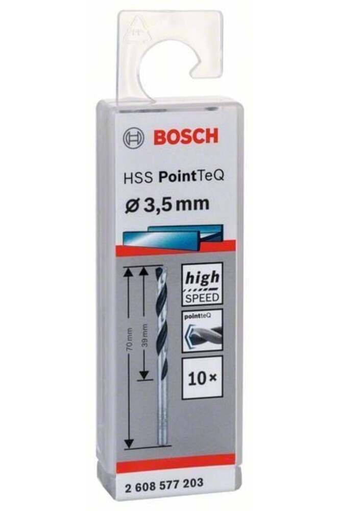 HSS PointTeQ Matkap Uç Metal 3.5x39x70mm 10 Parça