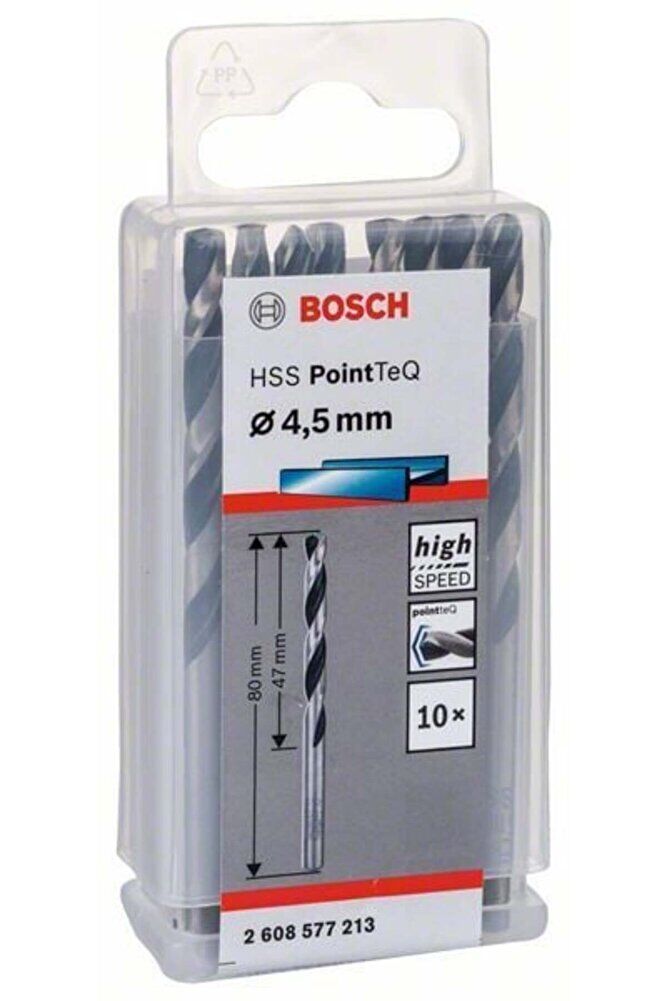 HSS PointTeQ Matkap Uç Metal 4.5x47x80mm 10 Parça