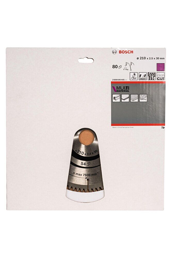 Multimaterial 210*30 Mm 80 Diş Daire Testere Bıçağı